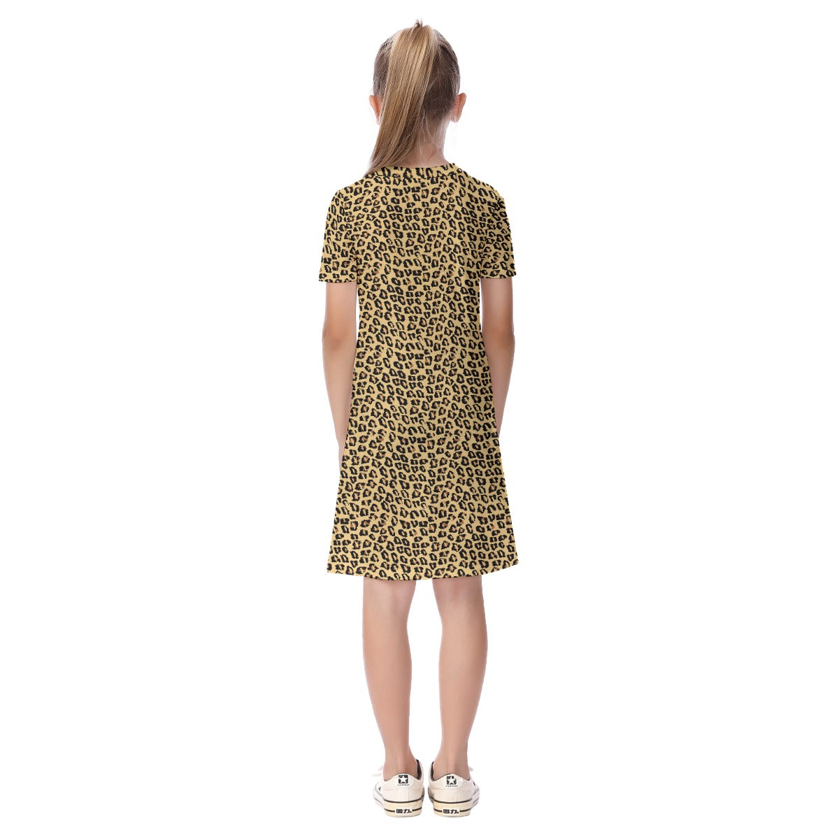 Parrot Inspired Leopard Print Girls Dress