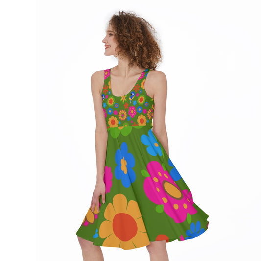 Lady's Flower Pop Summer Dress