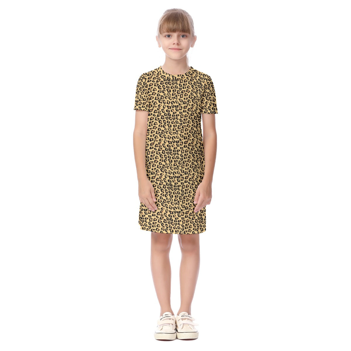Parrot Inspired Leopard Print Girls Dress