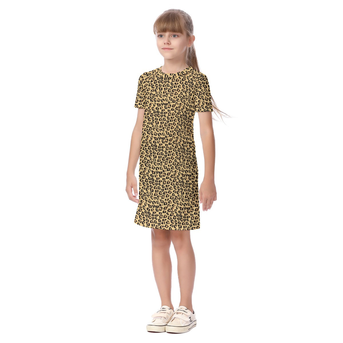 Parrot Inspired Leopard Print Girls Dress