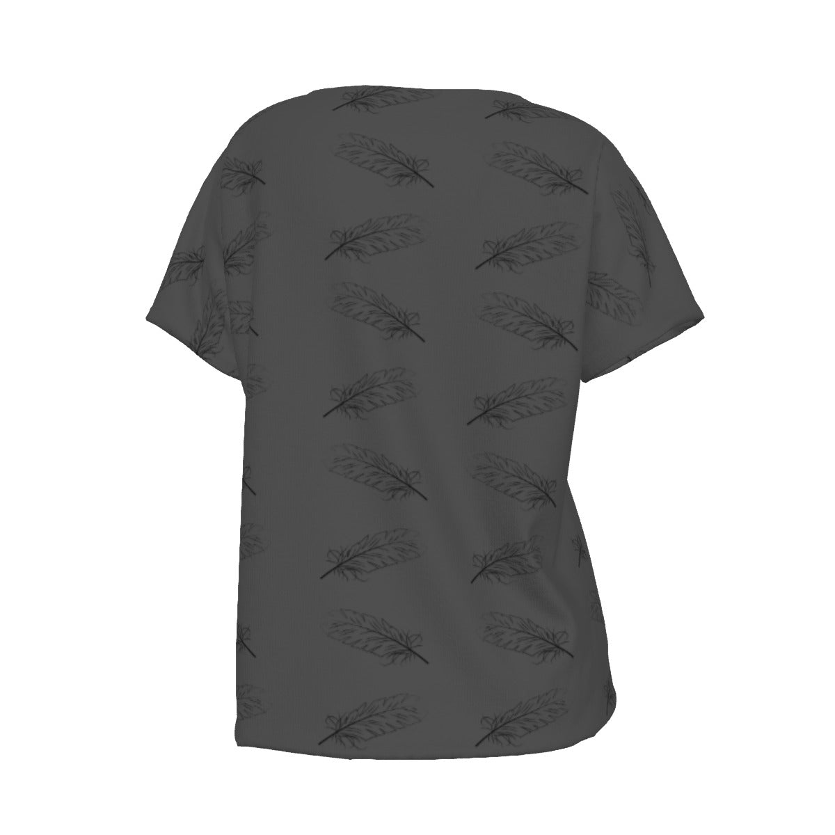 Lady's Grey Feather Swing Shirt with logo