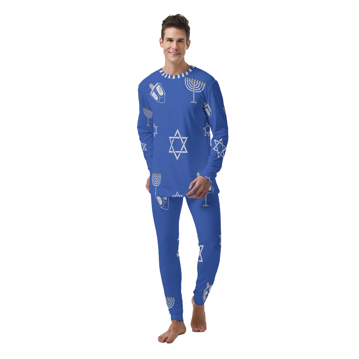 Onesie Hanukkah Pyjamas Unisex Blue Hanukkah Jumpsuit By Tipsy