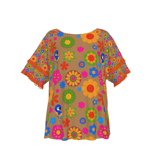 Ladies Fit: Flower Pop Casual Tunic