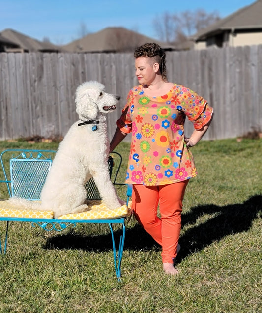 Ladies Fit: Flower Pop Casual Tunic