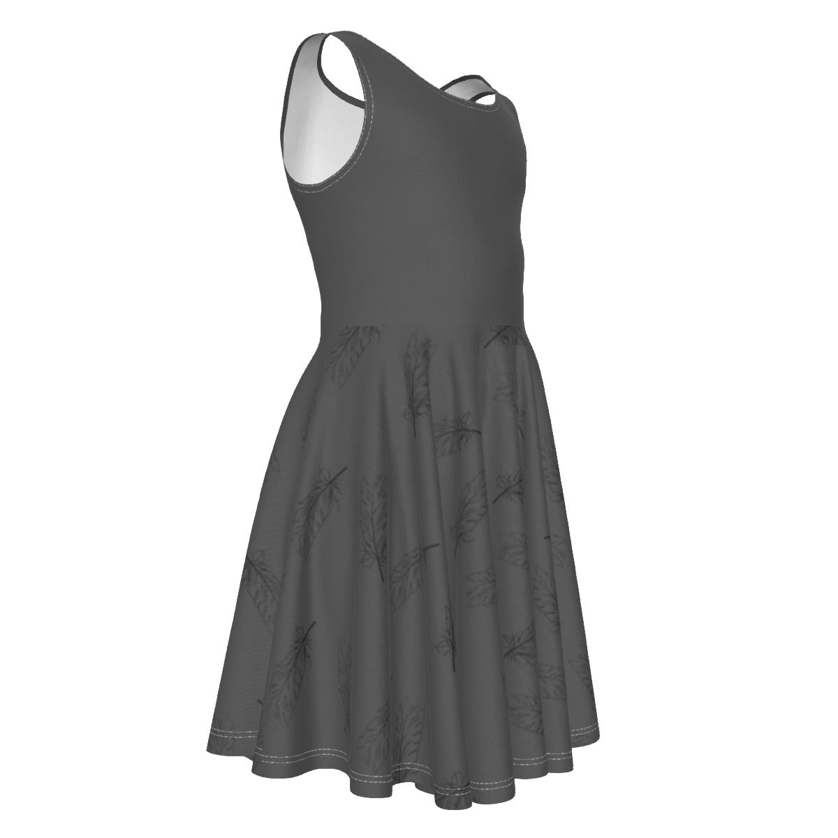 slim fit dress slacks Luxury Grey Feather Beaded Spaghetti Straps Evening Dress LA71652A Grey with Feather / 8 main image 0
