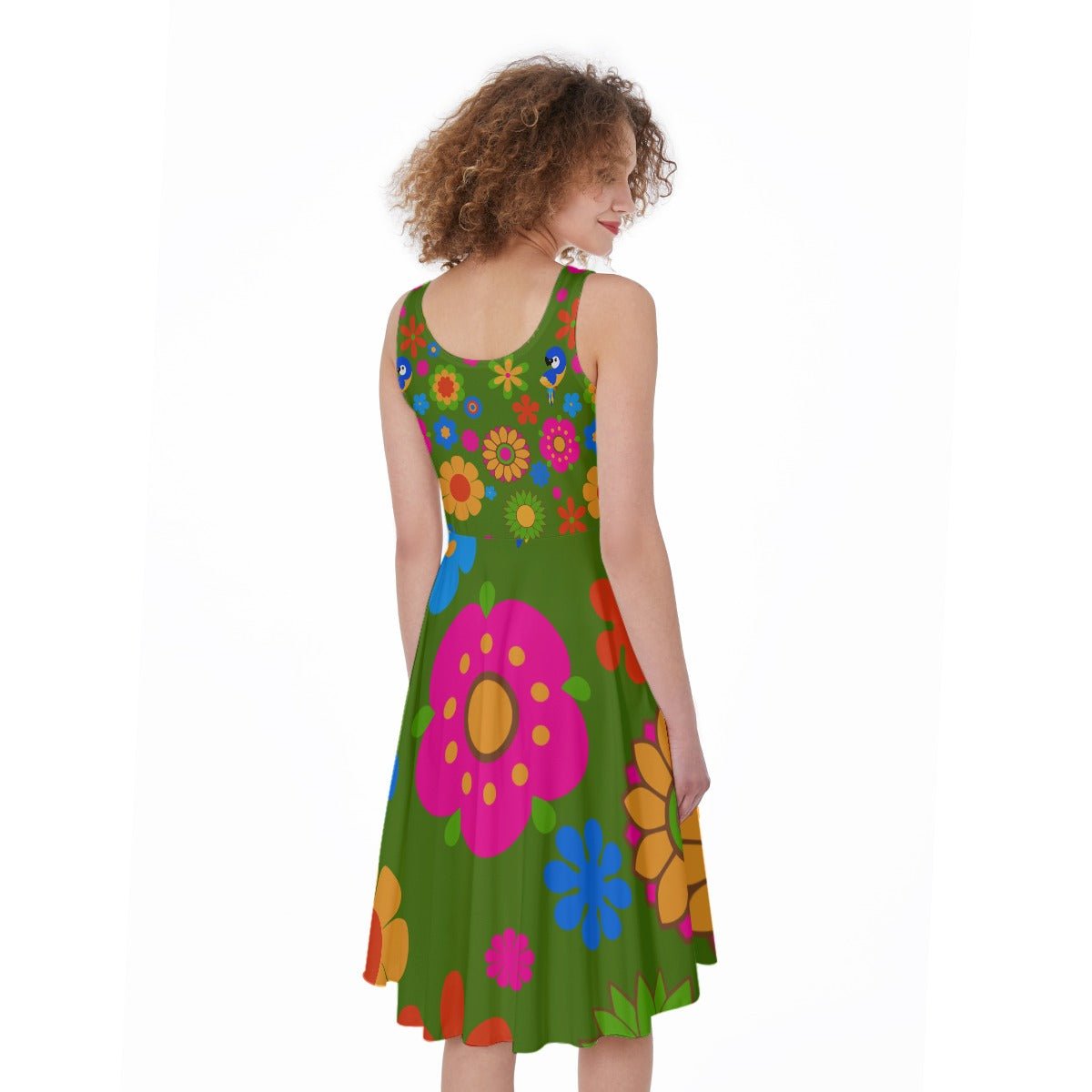 Lady's Flower Pop Summer Dress