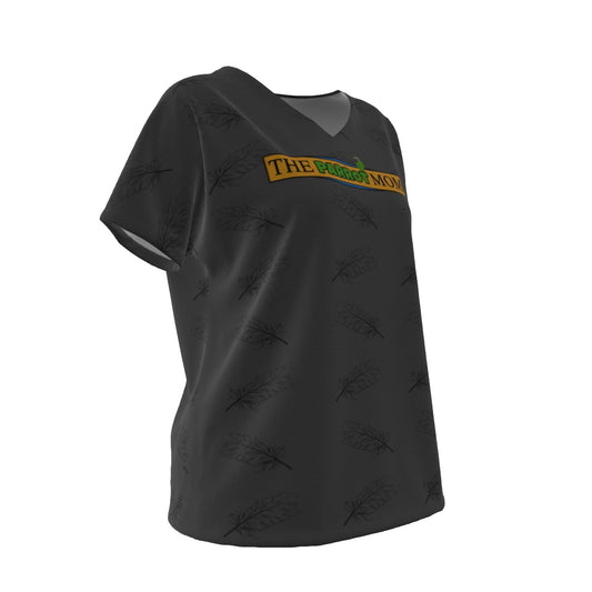 Lady's Grey Feather Swing Shirt with logo