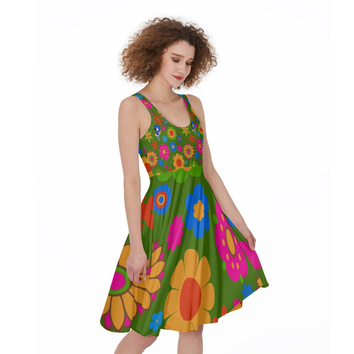 Lady's Flower Pop Summer Dress