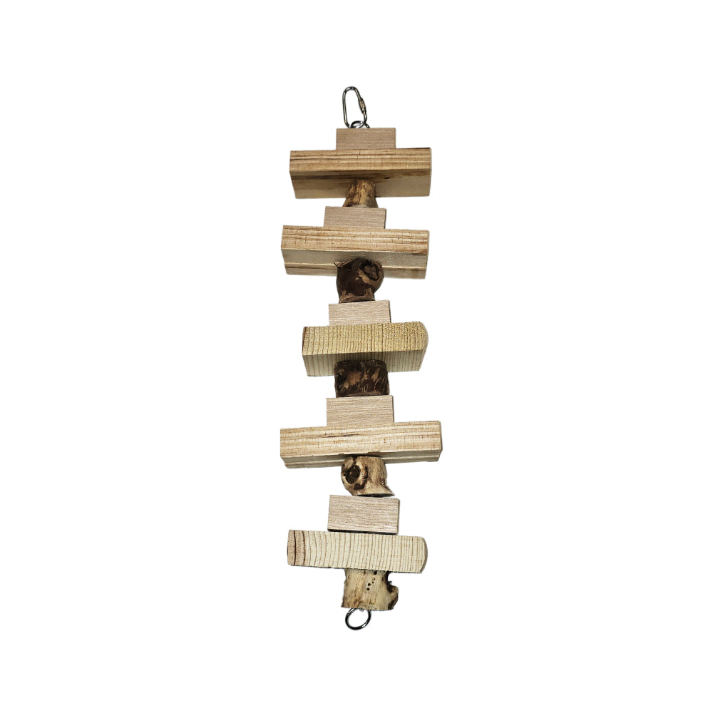 Busy Blocks Bird Toy with Stainless Steel Metal