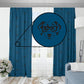 Dalmatian Face Teal Curtains