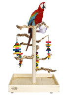 Natural Wood Parrot Stand Perch – The Parrot Mom, LLC