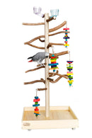 Natural Wood Parrot Stand Perch – The Parrot Mom, LLC