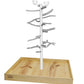 Solid Wood Parrot Play Stand Perch Base Tray, Xerch Perch, The Parrot Mom, Bird Tree, Parrot Play Stand, Wood Tree Perch, Macaw Perch, Bird Tree Stand, Bird T Stand, Modular Parrot Tree Stand, Bird Playstand, Stainless Steel, Pine Wood