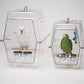 The lightweight, transparent Wingabago® carrier for birds and exotic pets gives your pet a clear view of their surroundings and allows you to monitor their safety quickly. Birds do not feel trapped or claustrophobic in the Wingabago®. They can see out and you can see in. Veterinarians consulted indicated bird experience less stress during travel if they can see their owners. This is the best bird carrier for parrots. The LARGE is a good choice for African Grays, Cockatoos, Mini Macaws, and Eclectus.