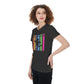 Lady's SKATER T-shirt with Skateboarding Parrot