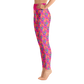 Lady's Parrots on Pink Yoga Leggings