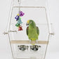 The lightweight, transparent Wingabago® carrier for birds and exotic pets gives your pet a clear view of their surroundings and allows you to monitor their safety quickly. Birds do not feel trapped or claustrophobic in the Wingabago®. They can see out and you can see in. Veterinarians consulted indicated bird experience less stress during travel if they can see their owners. This is the best bird carrier for parrots. The LARGE is a good choice for African Grays, Cockatoos, Mini Macaws, and Eclectus.